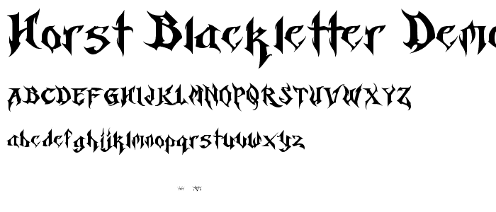 Horst Blackletter Demo font